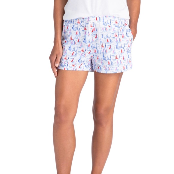 Vineyard Vines Pants - Vineyard Vines Painted Sailboats Harbor Shorts